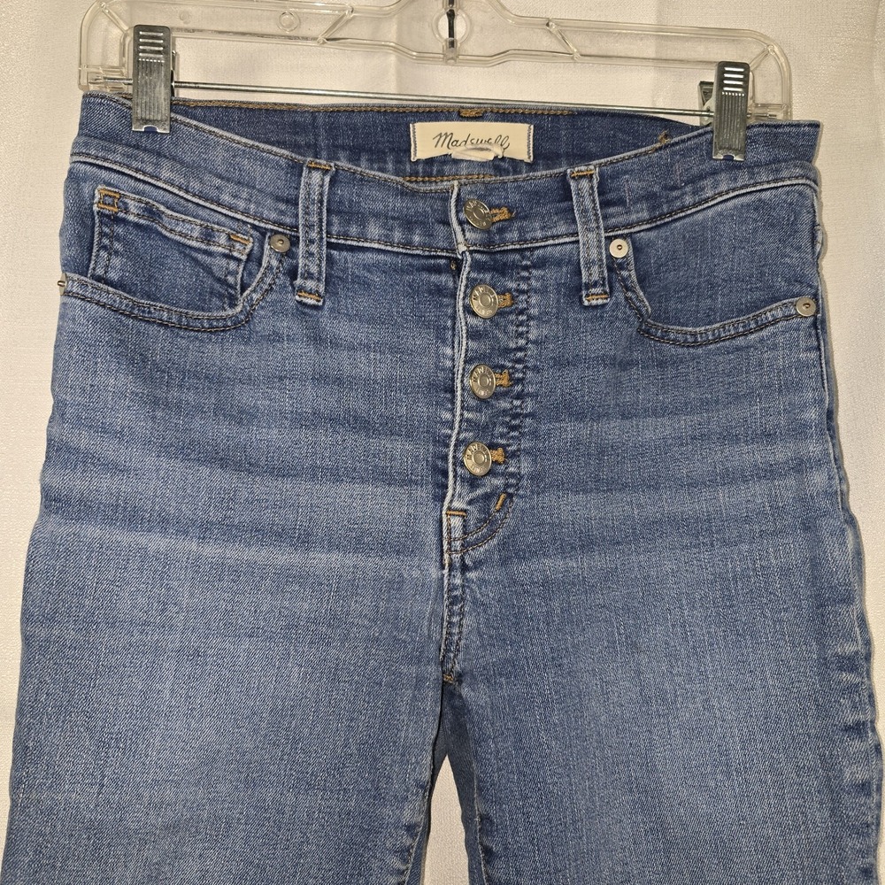 Madewell Selvedge Denim Light Wash Mid Rise Skinny Jeans Womens Size 26 W‎ 28L